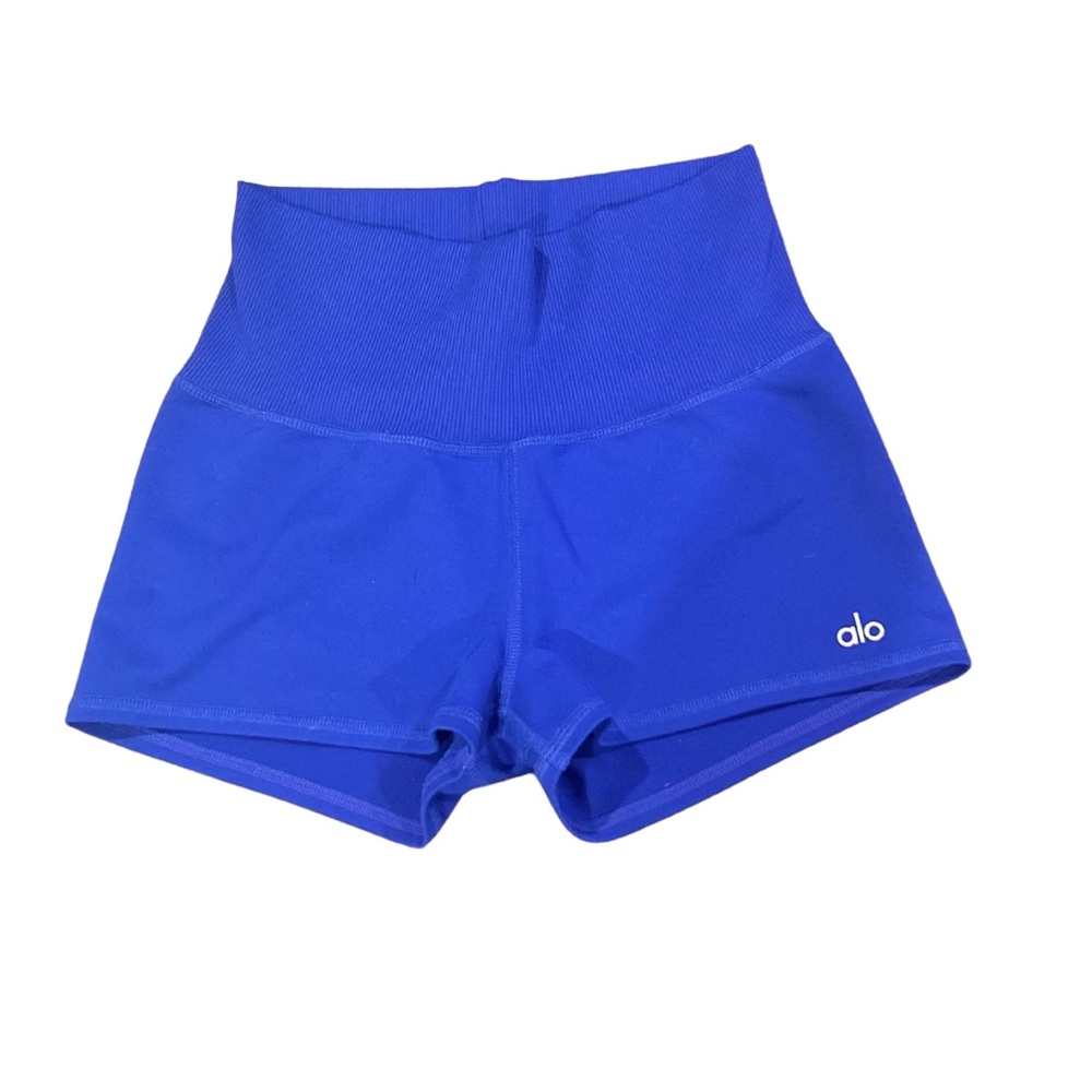 ALO Yoga Women's High-Waist Athletic Shorts in Bright Blue